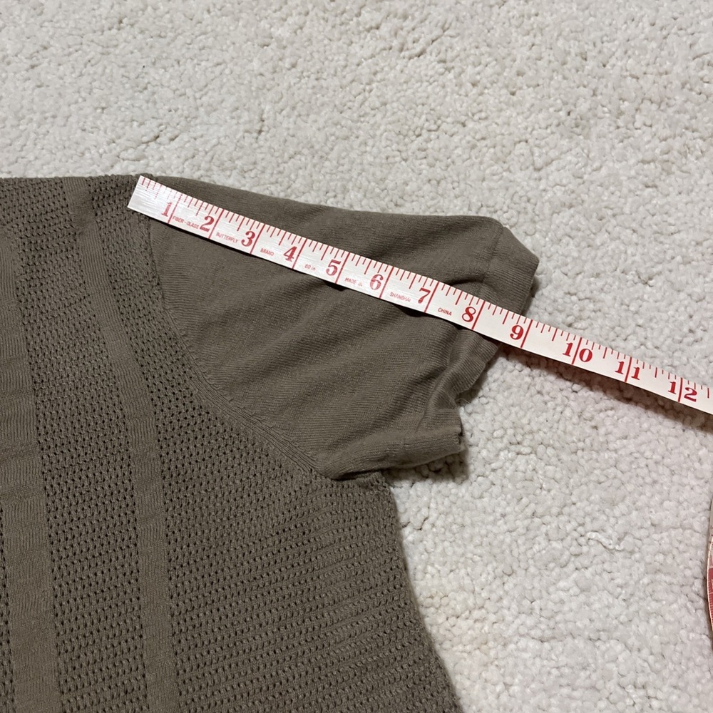 Express Men's Pointelle Camp Collar Short Sleeve Sweater Polo Size Large - Picture 8 of 9
